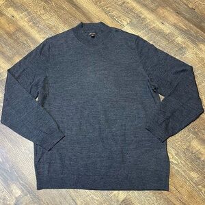 Tasso Elba Merino Wool Blend Mock Neck Solid Pullover Sweater Mens 3XL Dark Gray